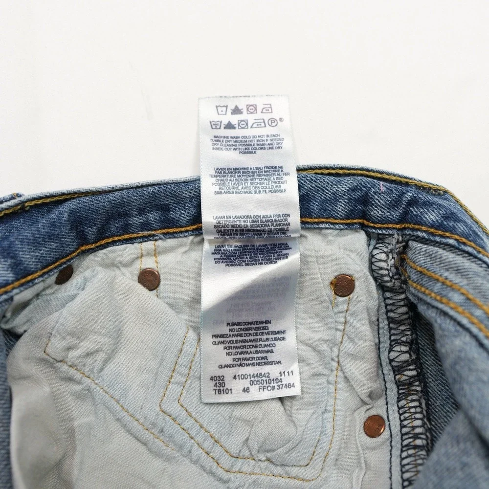 Levi's 501 Jeans‎ Mens 40X30 (39X29) Blue Denim Straight Fit Button Fly Pants